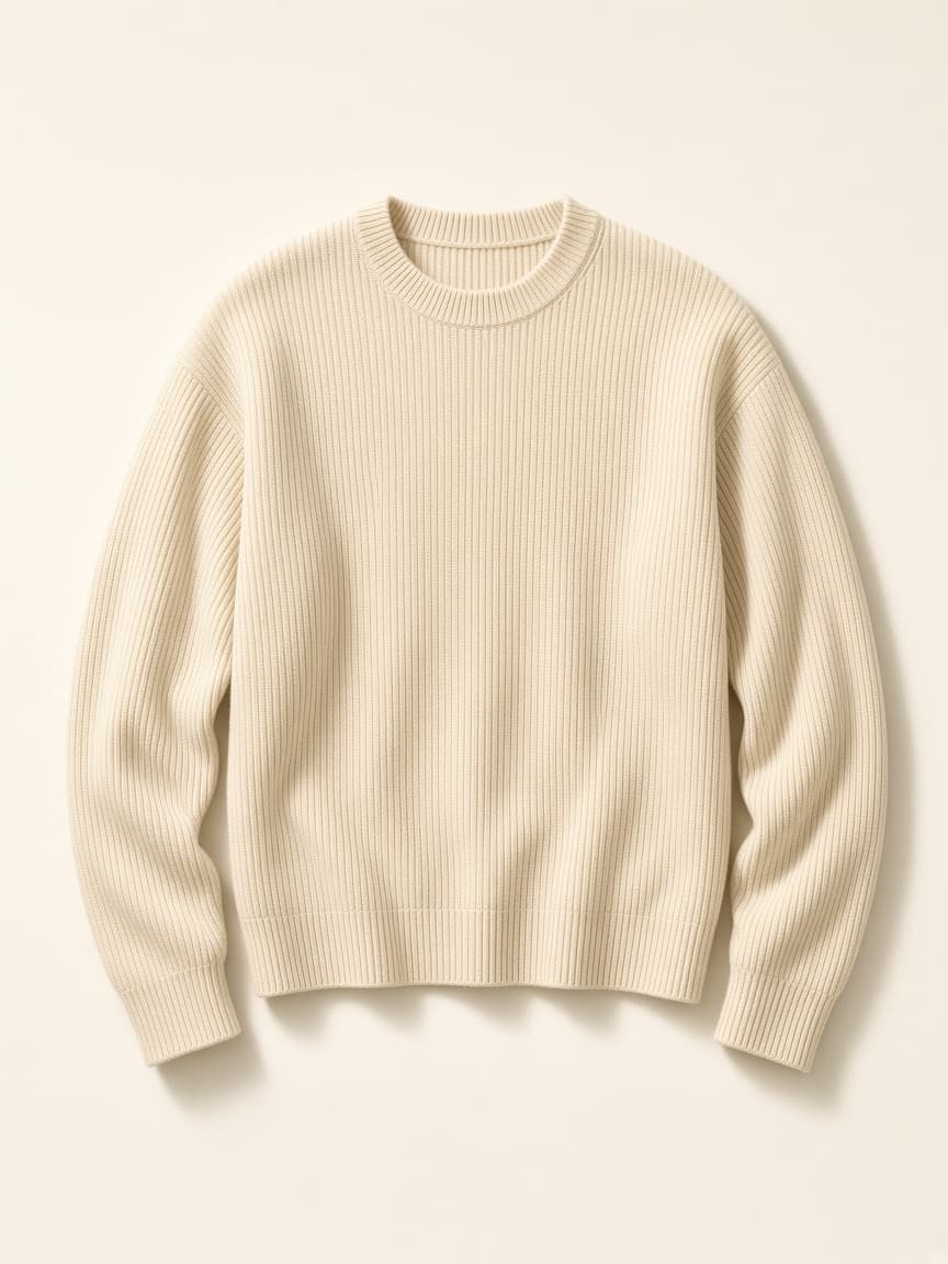 Ivory Ribbed Sweater